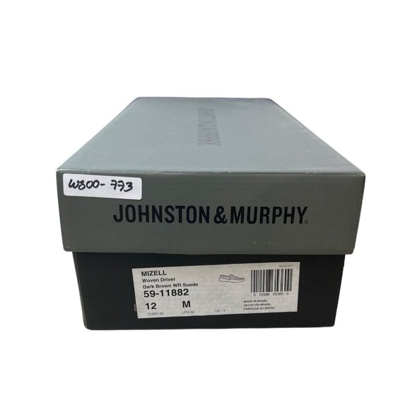 Johnston & Murphy Men's Dark Brown Suede Wooven Driver Mizell Sz 12M - Picture 10 of 10